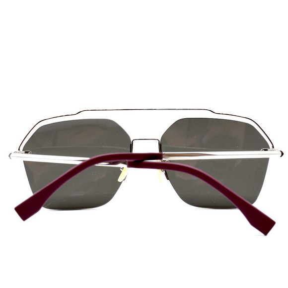 NEW FENDI FF M0032/S SILVER/DARK GREY SUNGLASSES - Picture 4 of 6